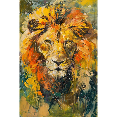 Lion Oil Canvas on Canvas